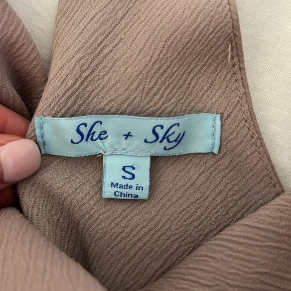 She & Sky Silk Top - Picture 4 of 4
